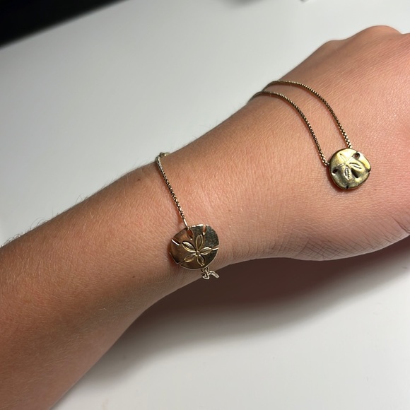 Alex and Ani Jewelry Gold Plated Sand Dollars Bracelet And